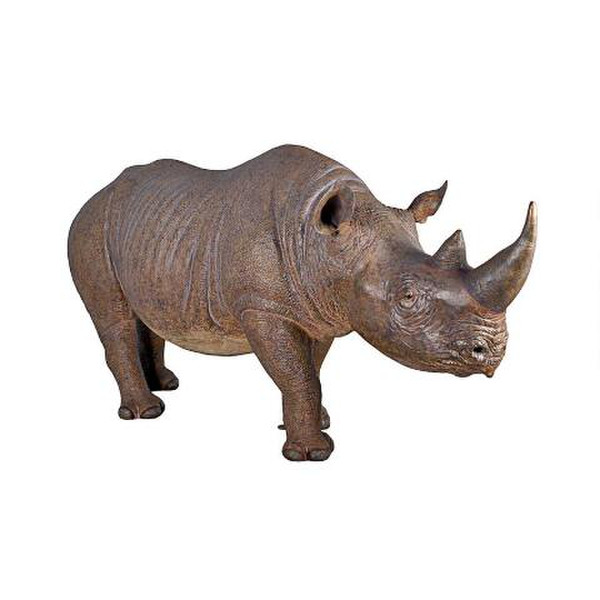 Rhinoceros Statue Life Size Garden Sculpture Fiberglass Massive Lifelike